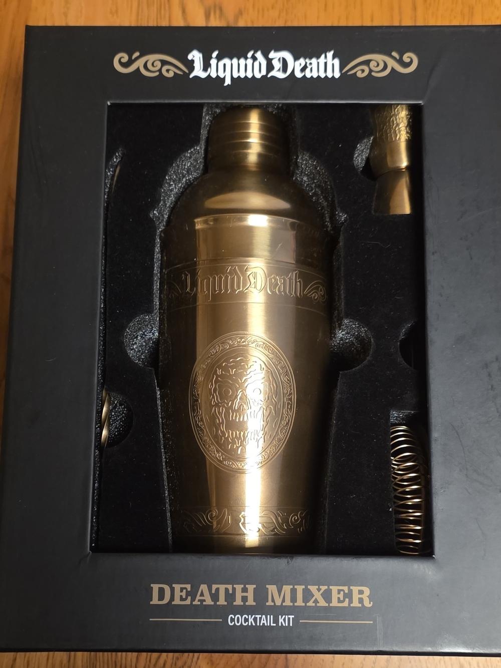 Liquid Death Mixer Cocktail Kit - Gold Cocktail Shaker